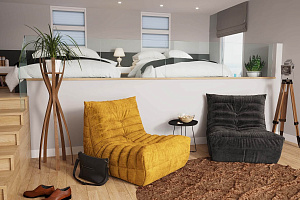 Кресло ДеФранс для спальни, бескаркасная современная модель кресла для стильного интерьера 